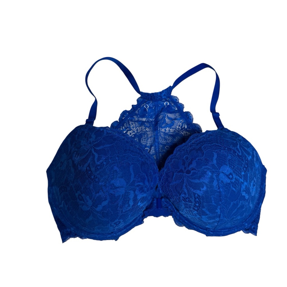 PINK Victoria's Secret Cobalt Lace Racerback Bra